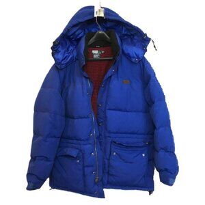 POLO by RALPH LAUREN Water Repellent Down Hooded Warm Puffer Sz XL Vtg Jacket